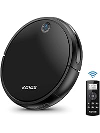 Robot Vacuum Cleaner by KOIOS - I3 80% Higher Suction Robotic Vacuum Cleaner with Self-charging & Drop-sensing Technology, HEPA Filter for Pet Fur, 2600mAH Battery Long Time Floor Cleaner