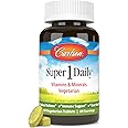 Carlson - Super 1 Daily, Vegetarian Multiple Formula, Multivitamin, Optimal Wellness, 60 Tablets