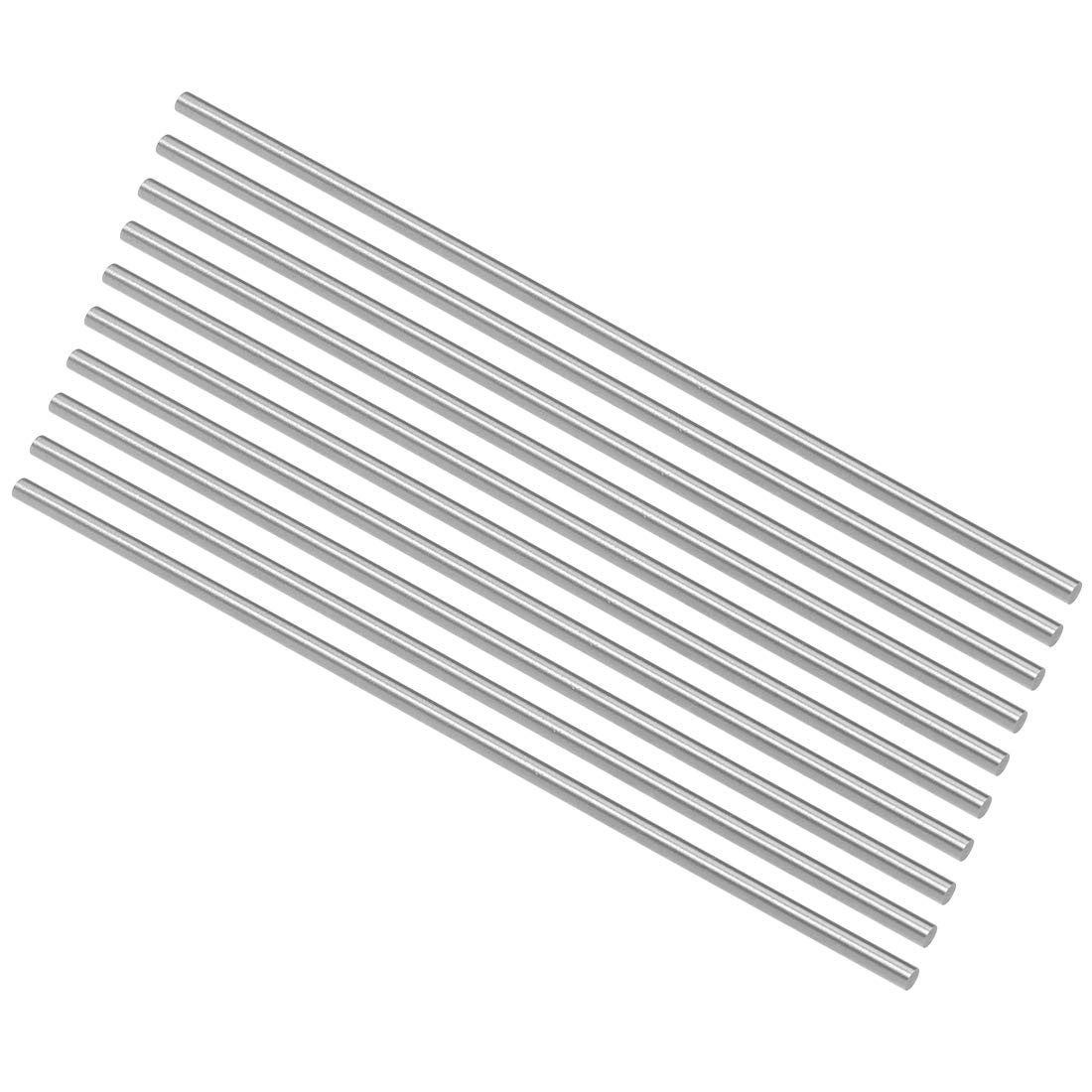 sourcing map 10pcs Round Steel Metal Rods, 2.3mm x 100mm High Speed Steel (HSS) Lathe Bar Stock Tool, for Shaft Gear Drill Lathes Boring Machine Turning Miniature DIY Craft, 10pcs