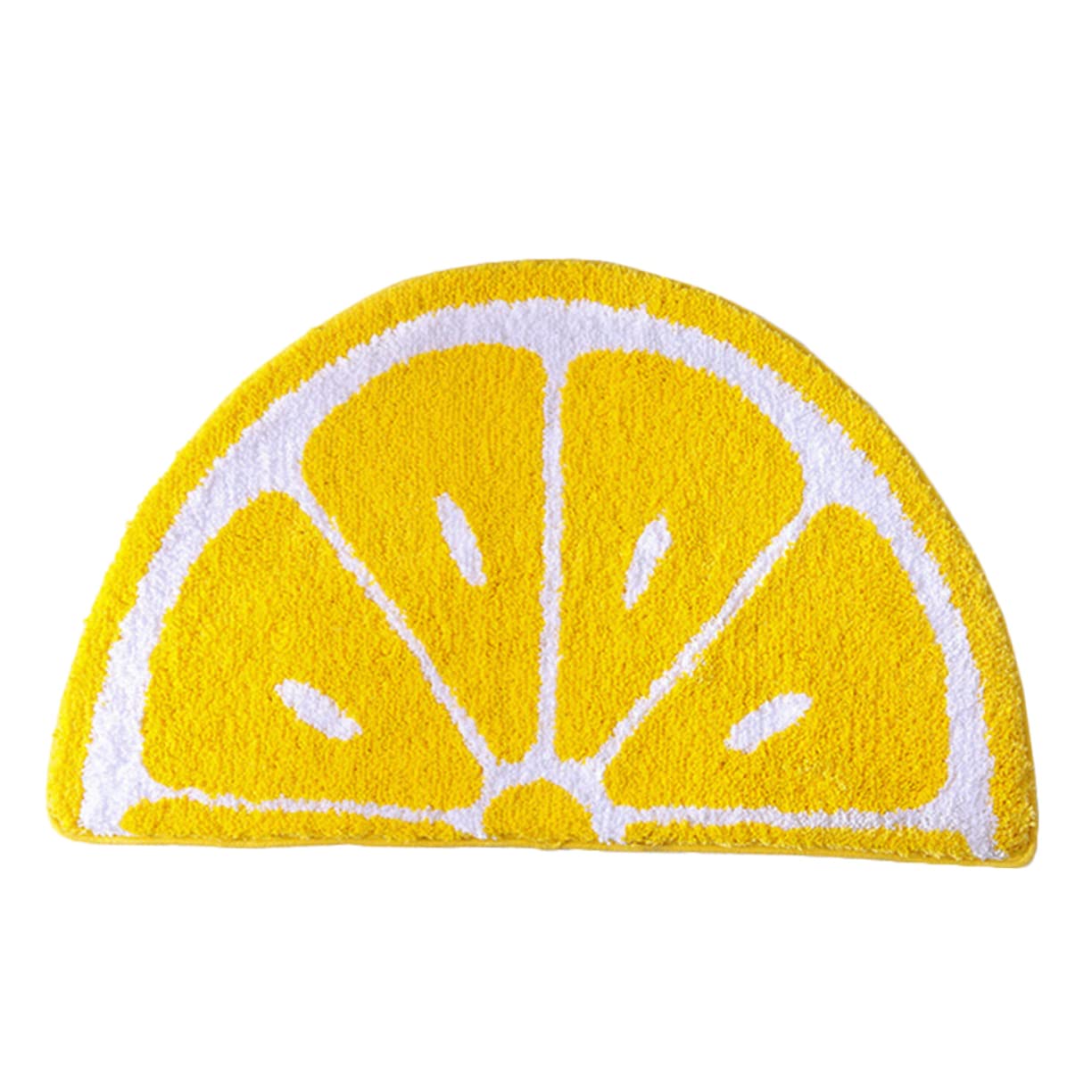 Door Mats Fruit Carpet Round Place Mats Outdoor Doormats for Front Door Lemon Rug Outdoor Door Mat Welcome Mat Polyester Yellow Semicircle Indoor Mat Door Mat Spring Door Mat