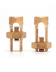 QWORK Grounding Split Bolt, 50 Pieces 4 Gauge 8