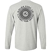 Koloa Surf Mens Tribal Circle Logo Long Sleeve Cotton Tee in Reg, Big and Tall