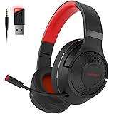 2.4Ghz Wireless Gaming Headset for PC, PS5, PS4, MacBook, with Microphone, Over-Ear Bluetooth Gaming Headphones for Cell Phon