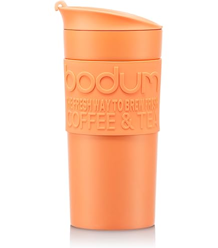 Bodum 12oz Double Wall Insulated Travel Mug - Stainless Steel With Silicone Sleeve (Yolk Yellow)