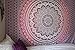 Queen Pink Tapestry Wall Hanging Ombre Wall Tapestry Indian Mandala Tapestry Bohemian Tapestry Hippie Tapestry Psychedelic Tapestry Wall Decor Large Boho Tapestries for Bedroom Dorm Decor