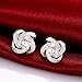 Buycitky Sterling Silver Plated Cubic Zirconia Love Knot Stud Earrings for Women Silver Love Knot Ear Rings