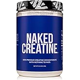 NAKED Pure Micronized Creatine Monohydrate – 200 Servings, 1,000g Bulk – Vegan, Non-GMO, Gluten & Soy Free - Muscle Building, Strength Training, Gym & Fitness Supplement