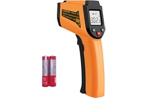 DEFLECTAIR Non-Contact Digital Laser Grip Infrared Thermometer Temperature Gun -58℉~ 752℉ (-50℃ ~ 400℃), Digital Instant Read Meat Thermometer Kitchen Cooking Food Candy Thermometer for Oil Deep Fry BBQ