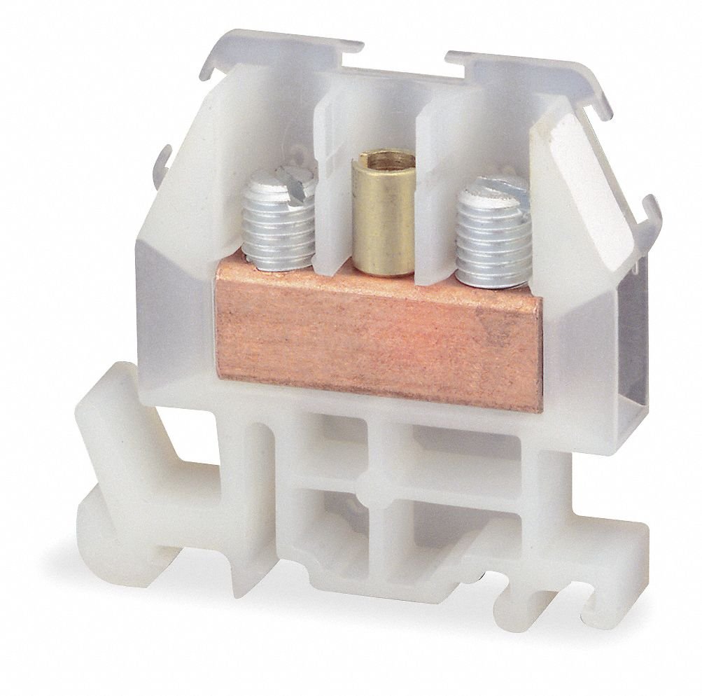 Terminal Block, 600VAC Voltage, 60 Amps, 8 AWG Max. Wire Size, 22 AWG