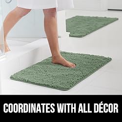 GORILLA GRIP Bathroom Rug Sets 3 Piece, Bath Mat