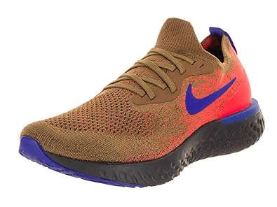 nike epic react flyknit golden beige racer blue