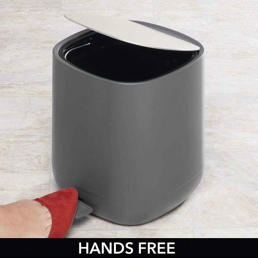 Contenedor de residuos de plástico de 5 litros con tapa y cubo