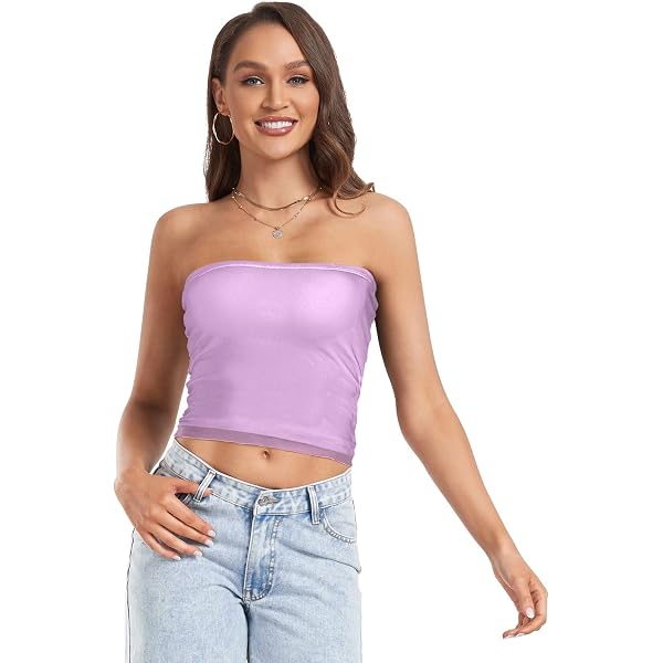 Go LAVENDER TOP RIB OVERNEATH トップス With POPFLEX® – Haze Lavender - Top Crop Flow The トップス