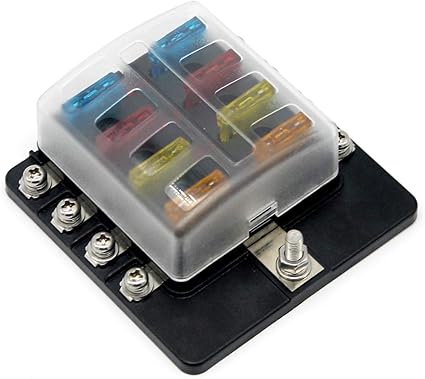 Ahomi caja de fusibles, caja de fusibles de 8 vías, soporte ...
