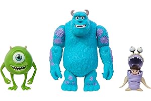 Mattel Disney Pixar Monsters, Inc Storyteller 3 Action Figure Pack, Sulley Mike & Boo Characters in Get Boo Home Pack, Authentic Toys at 3 Inch Scale