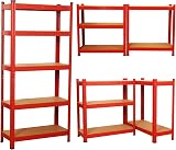 Shine Planet 5 Tier Garage Shelves Metal Storage Racking 875kg Capacity