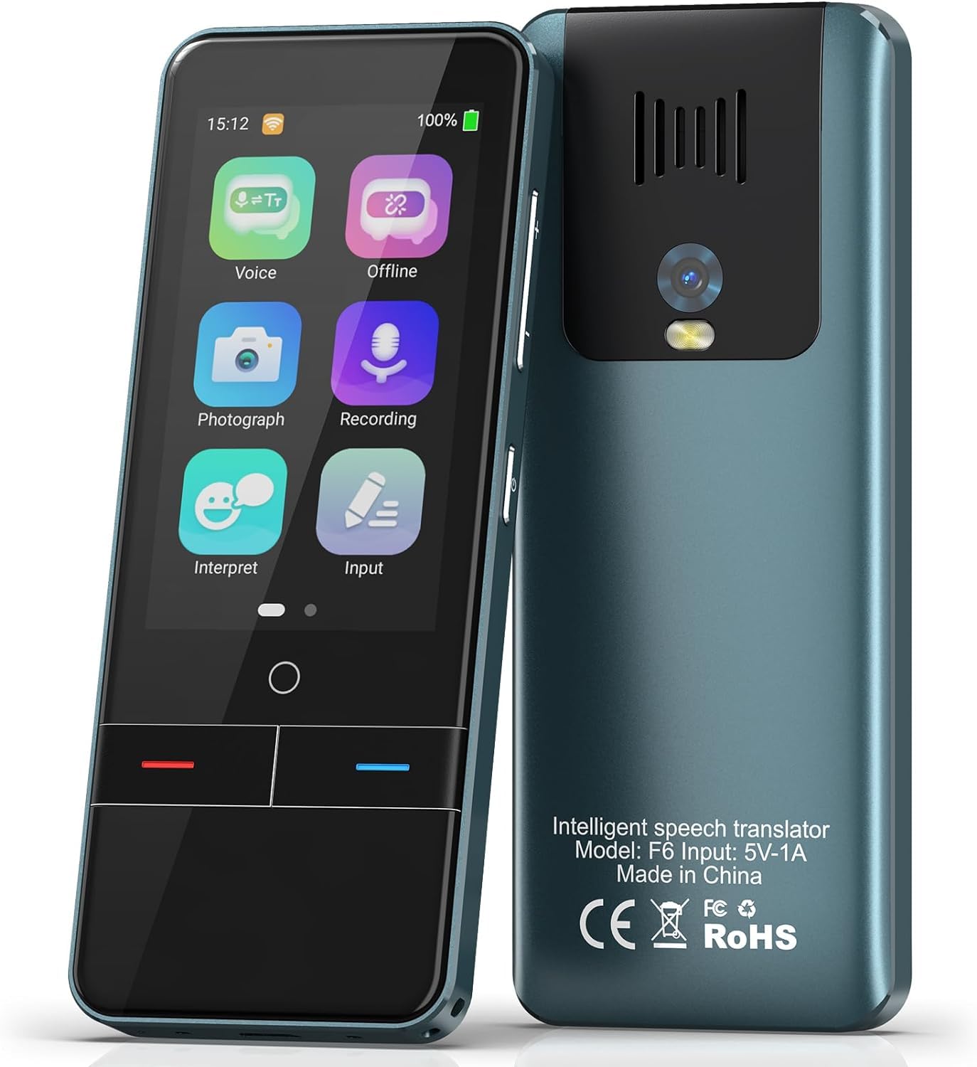 Photo 1 of Language Translator Device, Portable Two-Way Instant Translator, High Accuracy Real-Time Translator with 139 Languages Offline Online Voice Photo Translation for Travel, Business and Learning