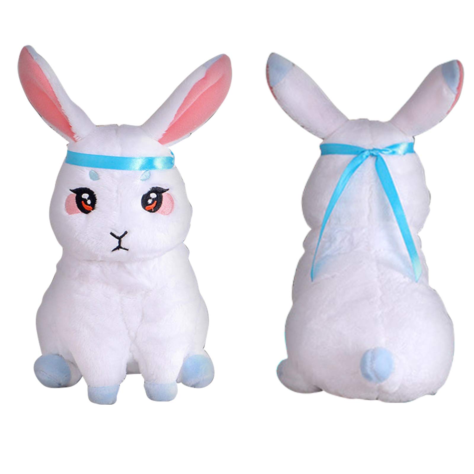 LICHENGTAI Mo Dao Zu Shi Rabbit Plush Dolls, Grandmaster of Demonic Cultivation Wangji Wuxian Rabbit Embroidery Plush Dolls, Bunny Plush Toys Doll for Anime Fans Gift, 24cm