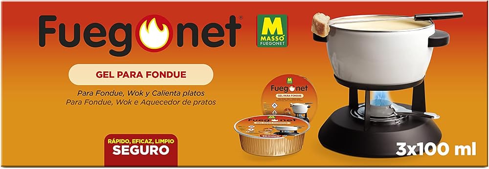 Fuegonet 231112 Gel for Fondues, 3x8.5x26.5cm, Transparent