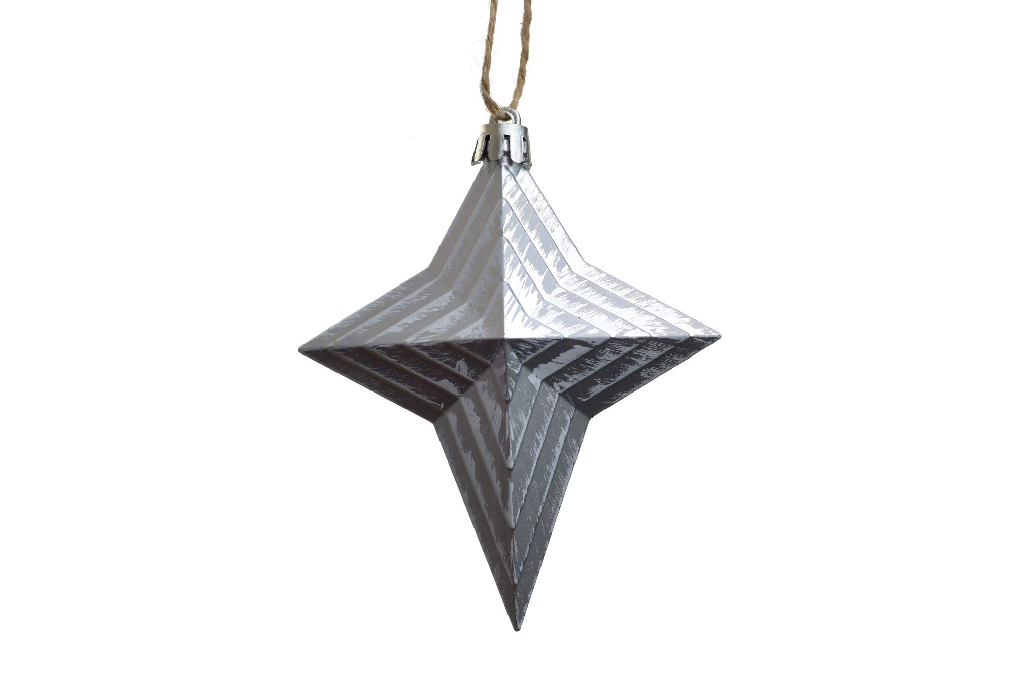 HEITMANN DECO Christmas Tree Decoration Star Pendants Set of 4 White Approx. 10 x 10 x 3 cm