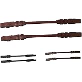 Majestic Ally Pair of Rolled Leather Buckeled Grab Strap for English Saddles, Hand Hold Strap for Safety When Riding Horse - Pack of 2