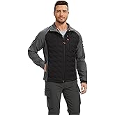 WORK IDEA Men’s High-Performance Quilted Jacket - Reflective Safety Trim, Weatherproof Design, Full-Zip Work Coat