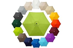 Outdoor Patio Umbrella Replacement Canopy, 6/8 Ribs Garden Market Umbrella Replacement Cover, Waterproof Sunshade, Thick Umbr