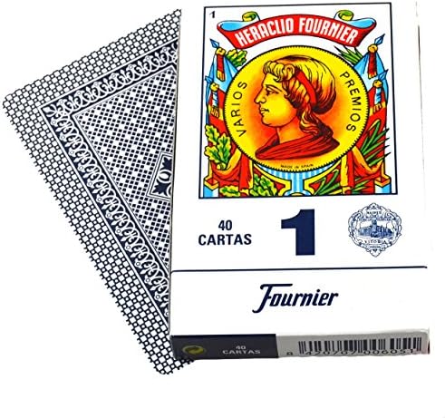 Deck of 40 Fournier Spanish Playing Cards #1 Tuck Case - Baraja Española Caja Carton Blue