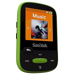 SanDisk 8GB Clip Sport MP3 Player, Lime - LCD