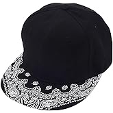 Quanhaigou Snapback Hat for Men Women,Hip Hop Style Colorful Flat Bill Hats Teens Adjustable Baseball Cap