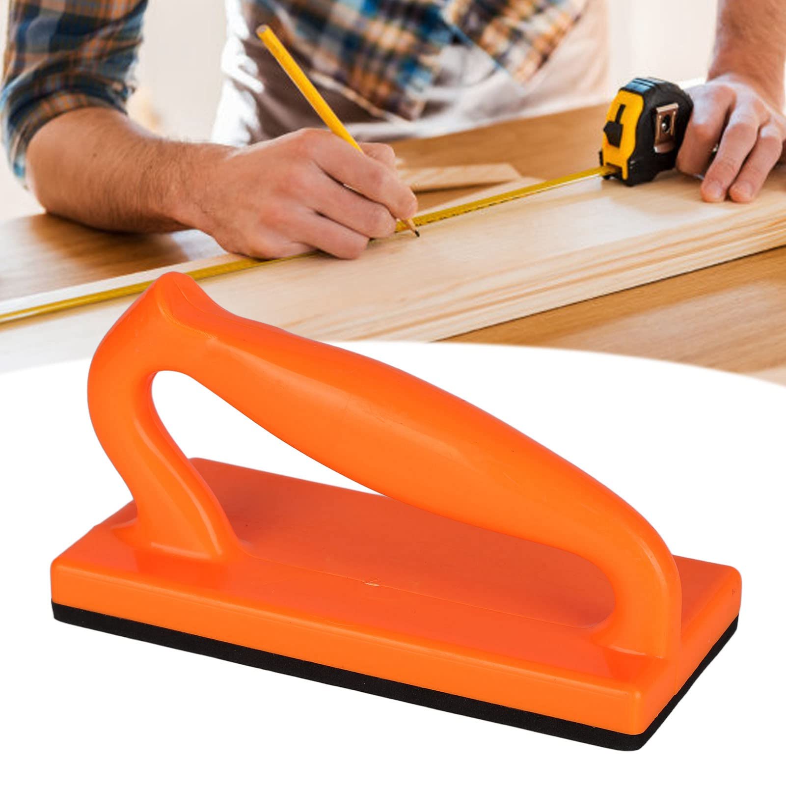 Safety Push Block, Woodworking Push Block Stick, Wood Cutting Push Stick, Orange Safety Pushes Block Sticks for Table Saws 6 x 3in(Oblique Type)