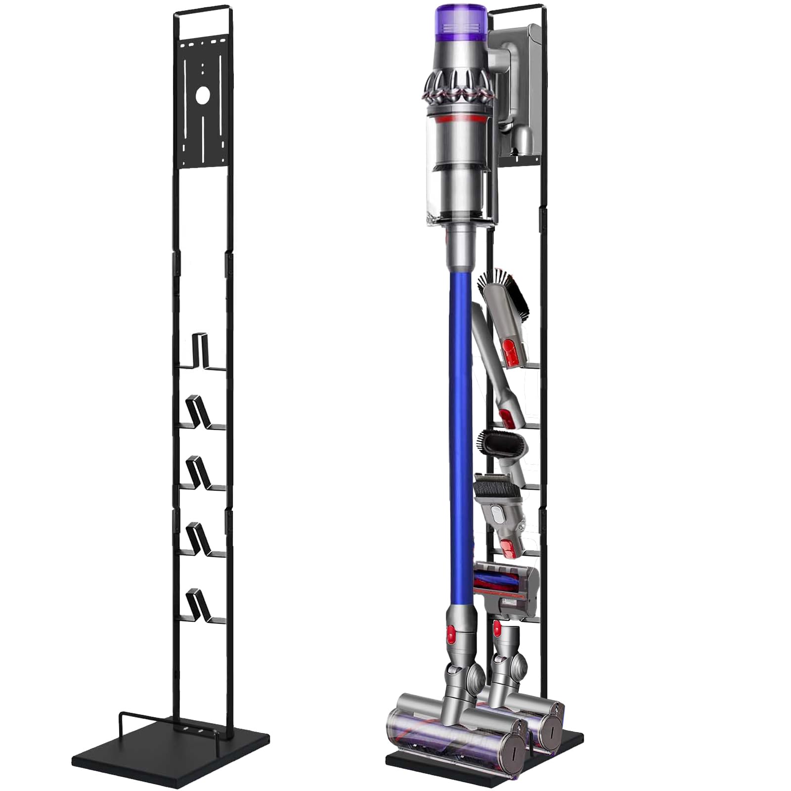 Photo 1 of Lasvea Vacuum Stand for Dyson V6, V7, V8, V10, V11, V12, V15 Cordless Cleaners - Heavy Base Metal Bracket Holder with Trigger Lock, On/Off Control Clamp, Accessory & Attachment Storage