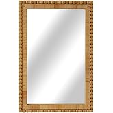 Synovana Rattan Wall Mirror - Boho Mirror Hanging Wicker Mirror for Bathroom Entryway Wall Decor, 20" x 30", Rectangle