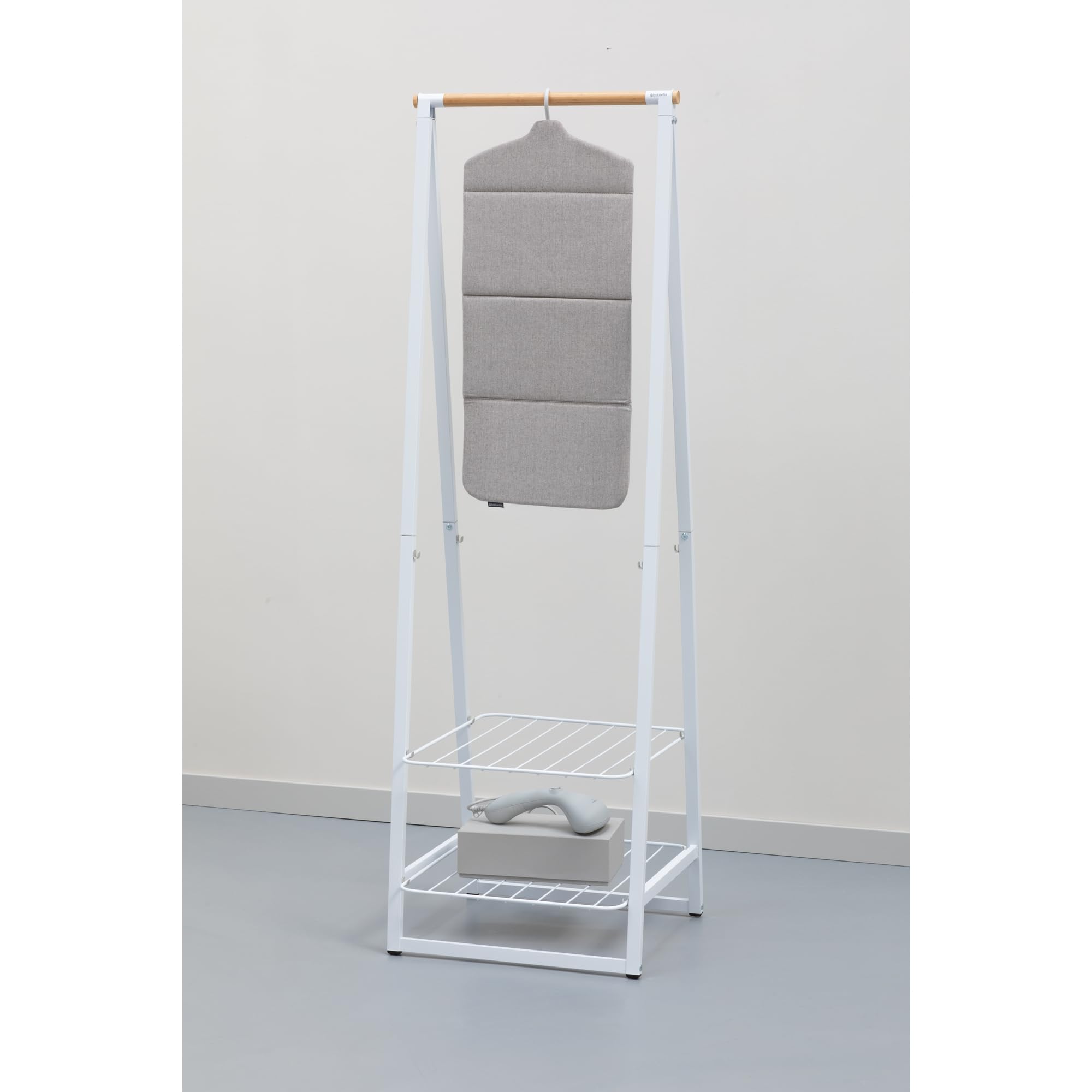 Brabantia - Foldable Steam Board - for High Pressure Clothes Steaming - Solid Heat Resistant Surface - Versatile Hanging Hook - Easier Steaming with Handheld Steamers - 36 x 16 inches - Gray