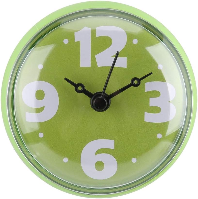 Amazon Com Oumij Waterproof Clock Suction Wall Window Mirror Bath Shower Clock Bathroom Accessories Green Electronics