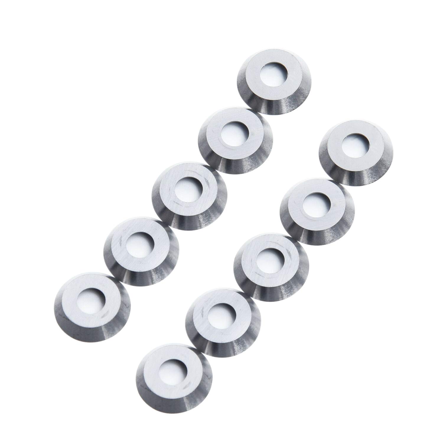 TANGDIAABBCC 10Pcs 12mm Round Carbide TiAlN Ball End Wood Turning Milling Cutter Inserts