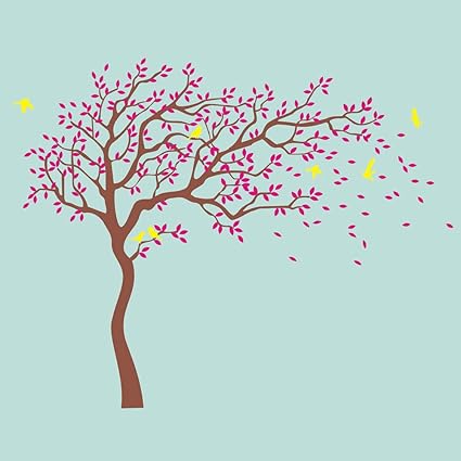 Mural Zozoso Big White Tree Wall Stickers Baby Room Decoration
