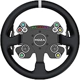 MOZA CS V2P Racing Wheel for PC Gaming Steering Wheel, 13 Inch Aviation Grade Aluminum Alloy Rim, Carbon Fiber paddles, RGB Indicator, Pressable Joysticks and customizable controls