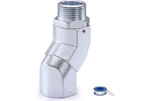 TAUSOM 1 Inch Fuel Swivel, Hose Nozzle 360 Rotating Connector Transfer Hose Multi Plane for Fuel Transfer Pump Tanks