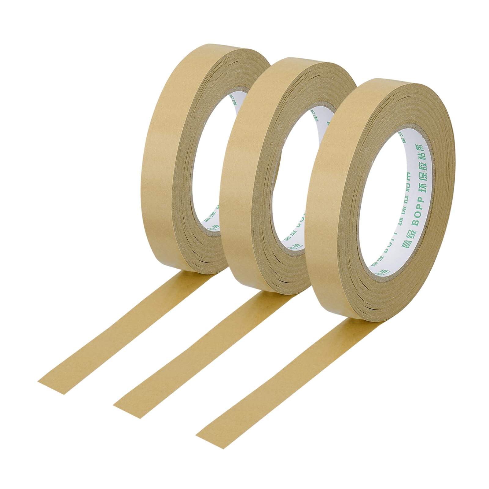 PATIKIL 0.8" x 55 Yards Brown Packing Tape, 3 Roll Heavy Duty Kraft Tape Paper Gummed Tape for Sealing Cardboard Carton Boxes, Shipping, Moving, Masking