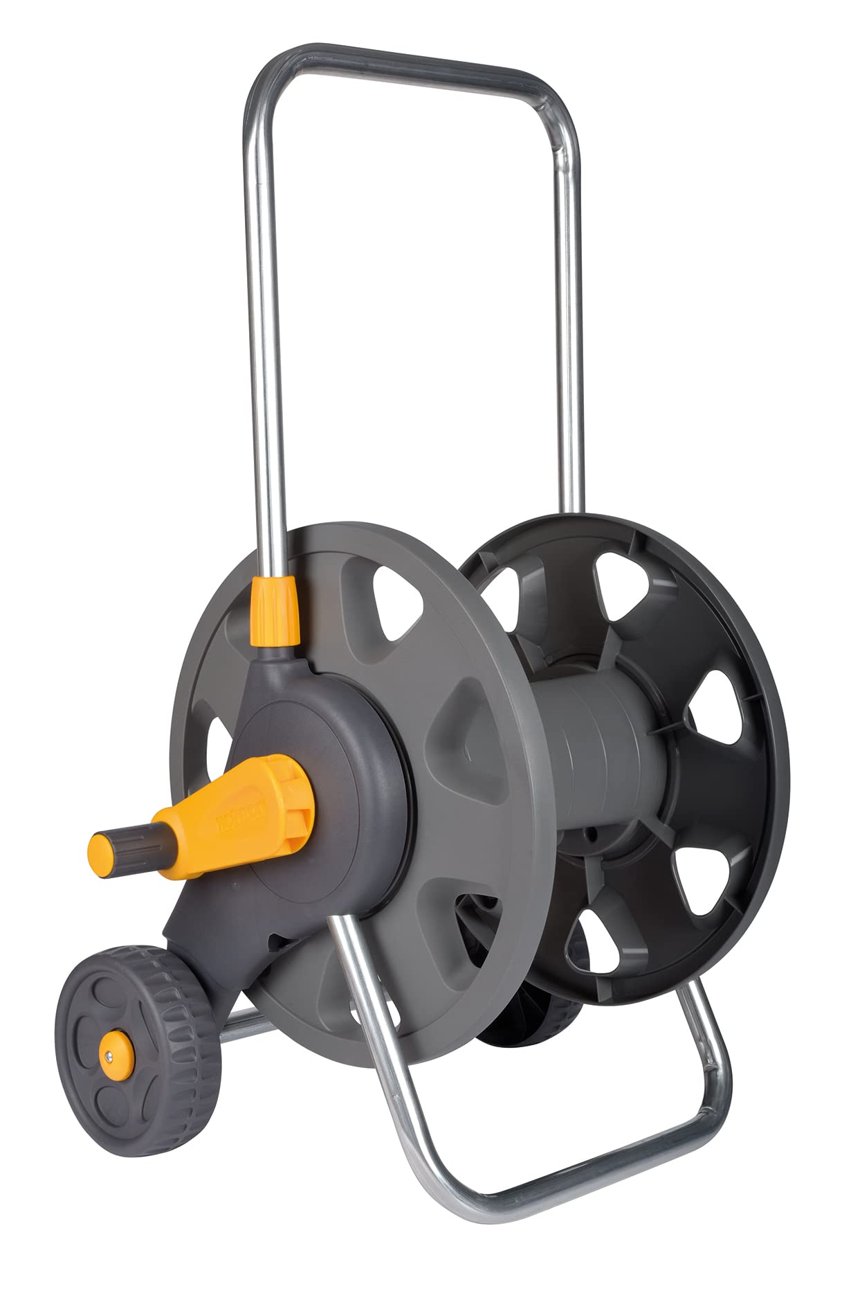 HOZELOCK - Cart Reel 60 m without Equipment : Max Capacity 60m, Reinforced Axis, Freestanding, Stable and Easy to Use, Integrated Handle, Supplied with 2 Fittings [2398R0000]