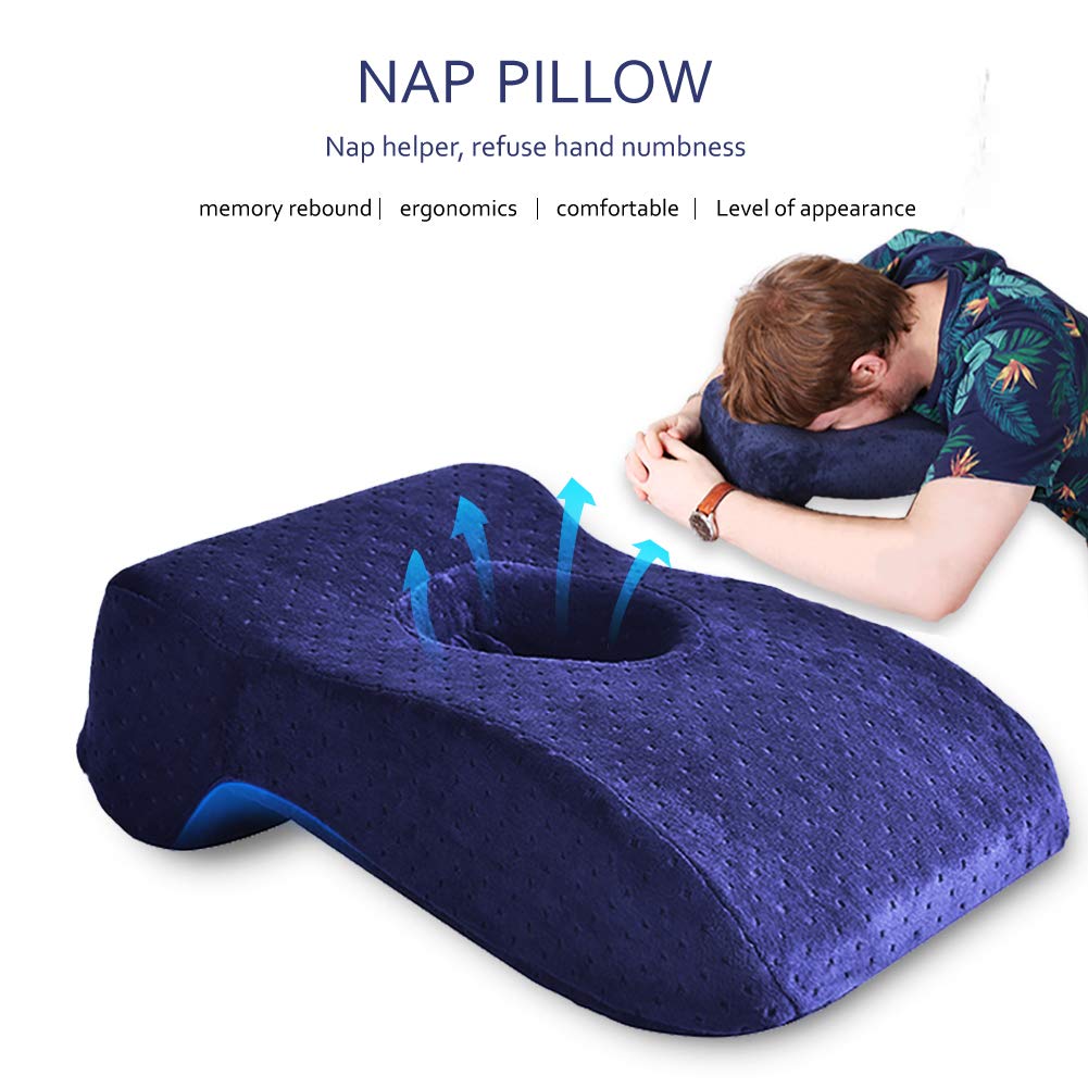 Hollow Design Memory Foam Slow Rebound Face Down Desk Pillow