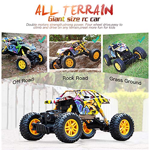 DOUBLE E Newest 2.4 GHz High Speed Remote Control Car 1/18 Scale Off Road RC Trucks with Rechargeable Batteries RC Cars for Kids - Thumbnail 2