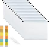 MerryNine Suspension Files A4 15pcs White with Tabs Card Inserts (34.8cm x