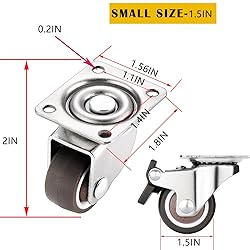 1.5 Inch Caster Wheels for Small Furniture Heavy