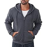 Men’s Full Zip Up Hoodies Sherpa Fleece Lined Hoodie Heavyweight Thick Zipper Jacket Heavy Warm Winter Coat