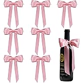 FAKILO Pink Bows for Gift Wrapping, 5'' X 7'' Satin Gift Bows for Birthday, Wedding, Party, 30 Pcs