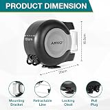 ARVO Wall Mounted Double Retractable Washing Line 30m Indoor Outdoor view 2