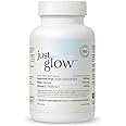 Just Glow Hyaluronic Acid 200mg with Vitamin C and Biotin - 60 Veggie Capsules for Collagen Formation, Immune System Support,