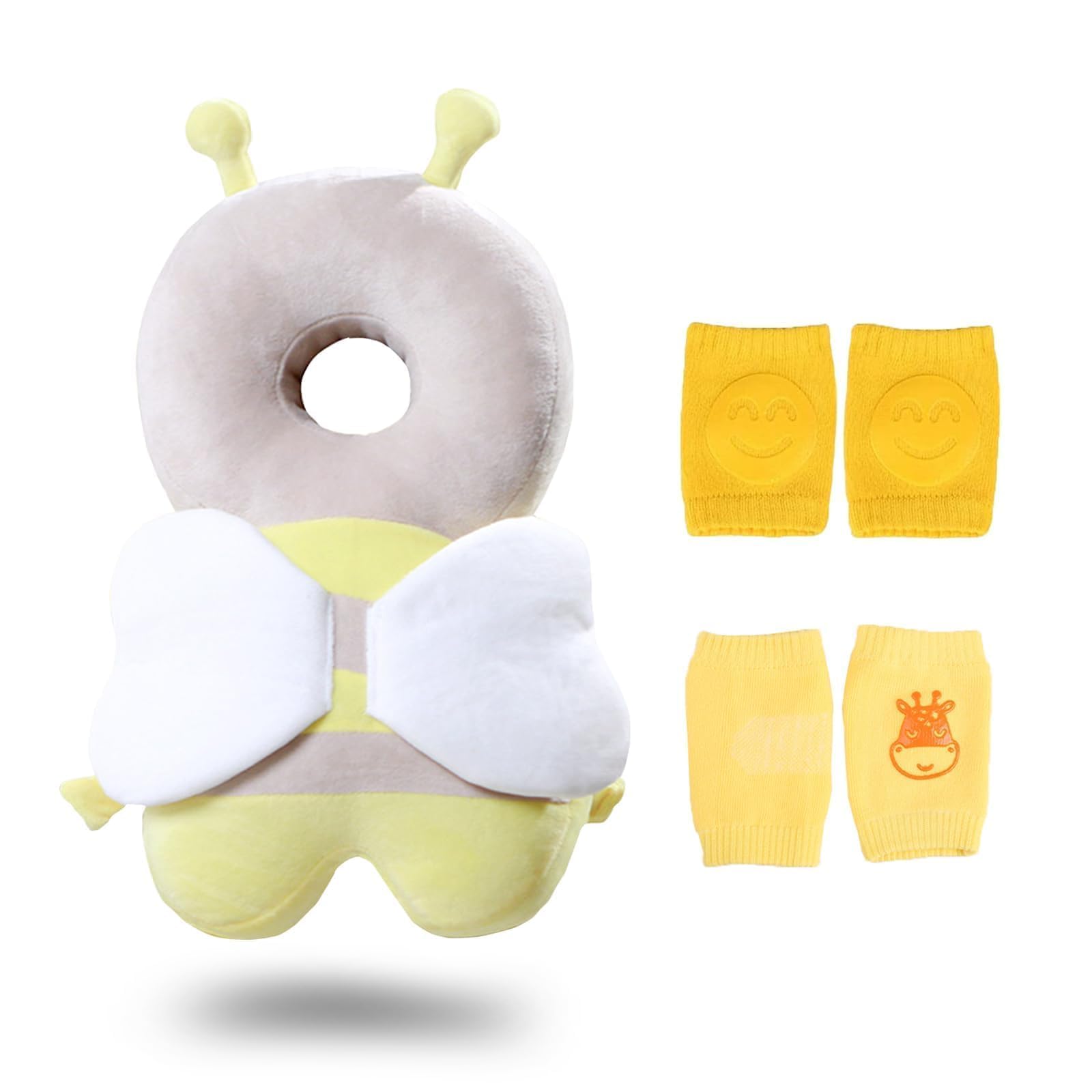 VBNZBK Baby Head Protection Pillow Head Protection Backpack, Adjustable Head Back Protection Safety and baby knee pads Baby for crawling Walking Learning, Baby Head and Back Protection for 4-24 Months